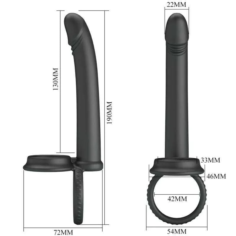 PRETTY LOVE - DILLION DOPPELTE PENETRATION DOPPELTER COCKRING SCHWARZ - Vanelion Paradise