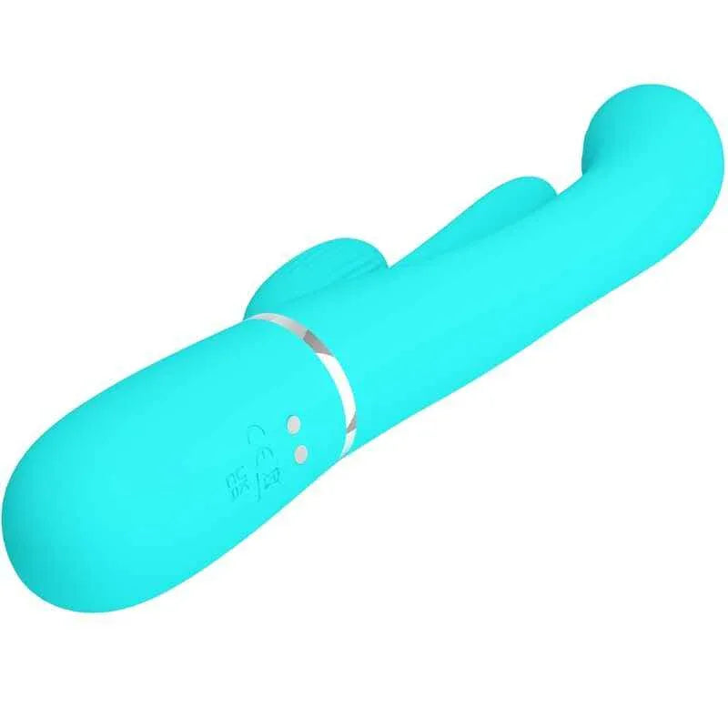 PRETTY LOVE - SHANIA TRIPLE RABBIT MULTIFUNKTIONSVIBRATOR 3 IN 1 BLAU - Vanelion Paradise