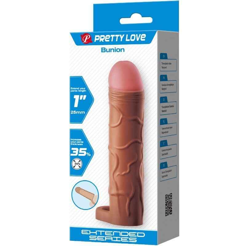 PRETTY LOVE - BUNION PENIS SLEEVE MIT 2,5 CM VERLÄNGERUNG MULATTE - Vanelion Paradise