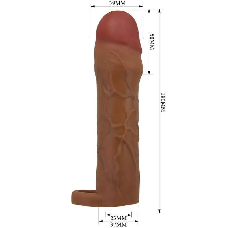 PRETTY LOVE - HANI PENISHÜLLE MIT 5 CM VERLÄNGERUNG MULATTE - Vanelion Paradise