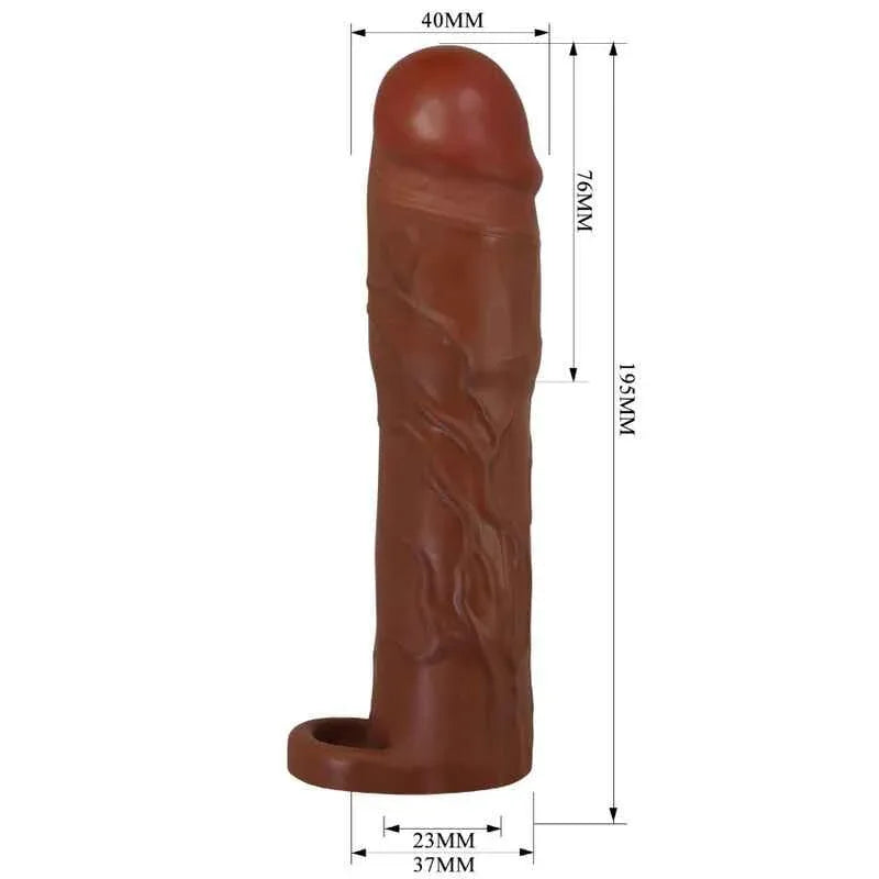 PRETTY LOVE - GERD PENISHÜLLE MIT 7,6 CM VERLÄNGERUNG MULATTE - Vanelion Paradise