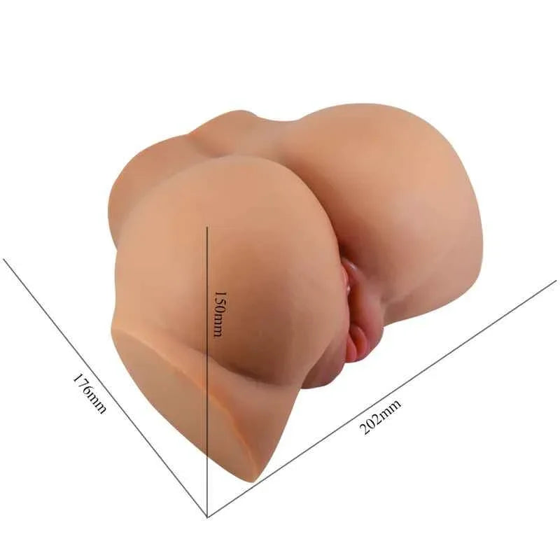 CRAZY BULL - EMILIA ASS VIBRATOR MIT REALISTISCHER VAGINA UND ANUS-FLEISCH-FERNBEDIENUNG - Vanelion Paradise
