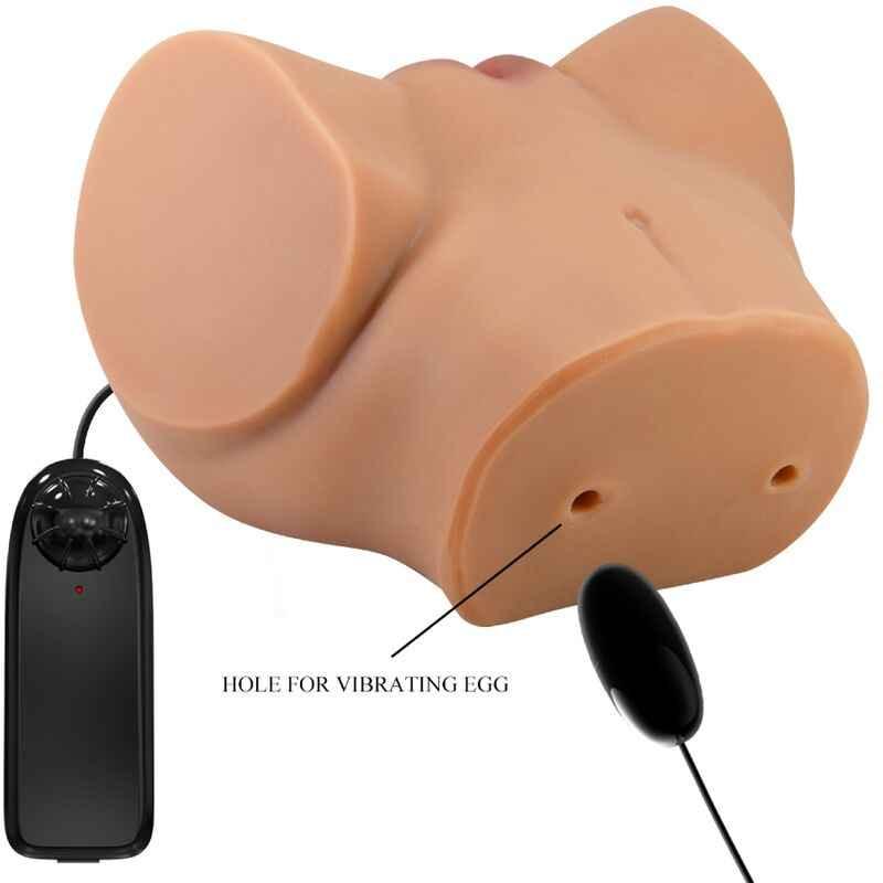CRAZY BULL - EMILIA ASS VIBRATOR MIT REALISTISCHER VAGINA UND ANUS-FLEISCH-FERNBEDIENUNG - Vanelion Paradise