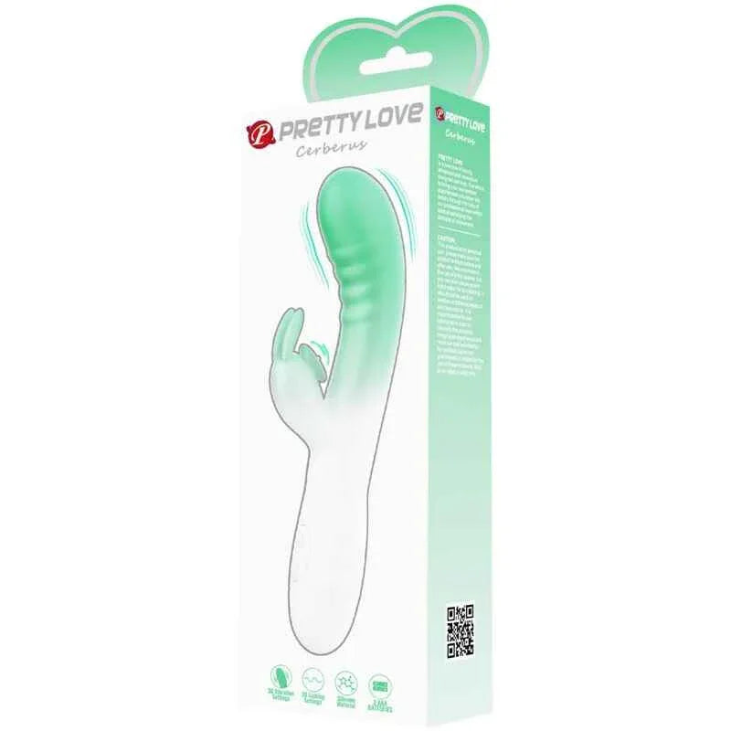PRETTY LOVE - CERBERUS RABBIT VIBRATOR 3O VIBRATIONEN GRÜN - Vanelion Paradise