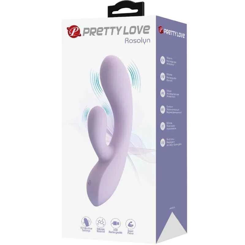 PRETTY LOVE - ROSOLYN RABBIT VIBRATOR 10 VIBRATIONEN LILA - Vanelion Paradise