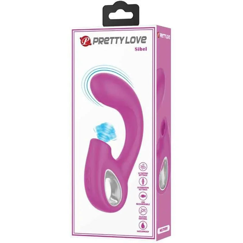 PRETTY LOVE - SIBEL SIBEL G-SPOT VIBRATOR + KLITORIS-STIMULATOR 10 VIBRATIONEN LILA - Vanelion Paradise