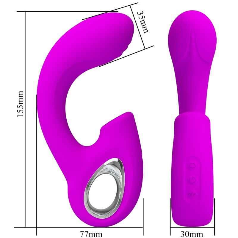 PRETTY LOVE - SIBEL SIBEL G-SPOT VIBRATOR + KLITORIS-STIMULATOR 10 VIBRATIONEN LILA - Vanelion Paradise