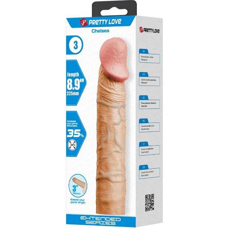 PRETTY LOVE - CHELSEA PENISHÜLLE MIT 7,6 CM VERLÄNGERUNG FLEISCH - Vanelion Paradise
