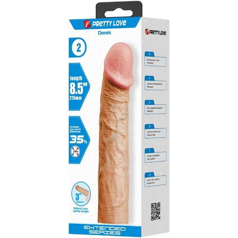 PRETTY LOVE - DEREK PENISHÜLLE MIT 7,6 CM VERLÄNGERUNG FLEISCH - Vanelion Paradise