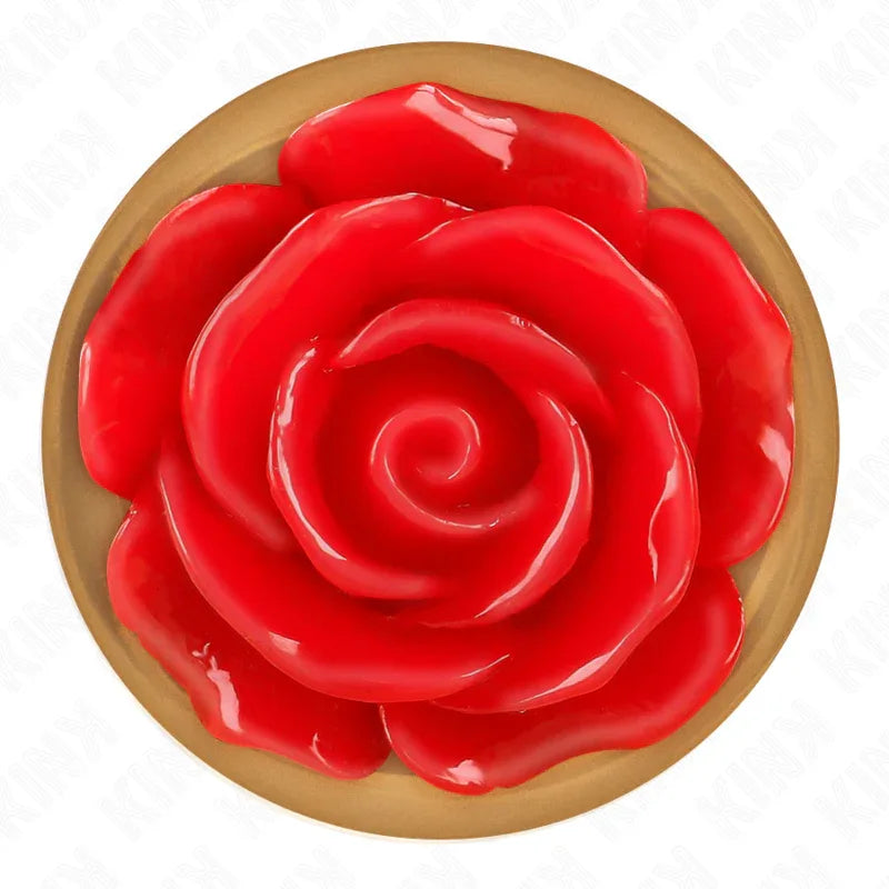 KINK - ROSA GOLDENER ANALSTECKER MIT ROTER ROSE M - Vanelion Paradise