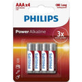 PHILIPS - POWER ALKALINE-BATTERIE AAA LR03, BLISTER*4 - Vanelion Paradise