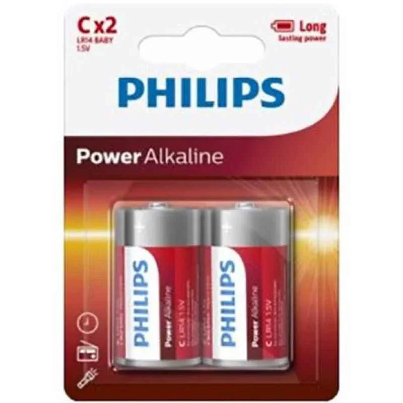 PHILIPS - POWER ALKALINE BATTERIE C LR14 BLISTER*2 - Vanelion Paradise