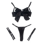 SUBBLIME - 955199 BH-SET MIT VERSTELLBARER SCHWARZER SCHLEIFE S/M - Vanelion Paradise