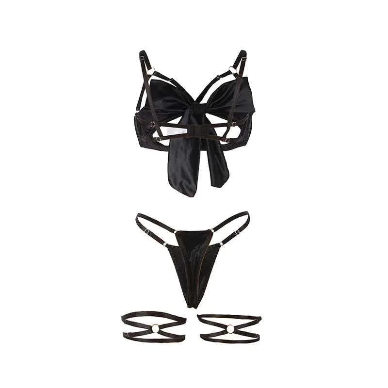 SUBBLIME - 955199 BH-SET MIT VERSTELLBARER SCHWARZER SCHLEIFE S/M - Vanelion Paradise