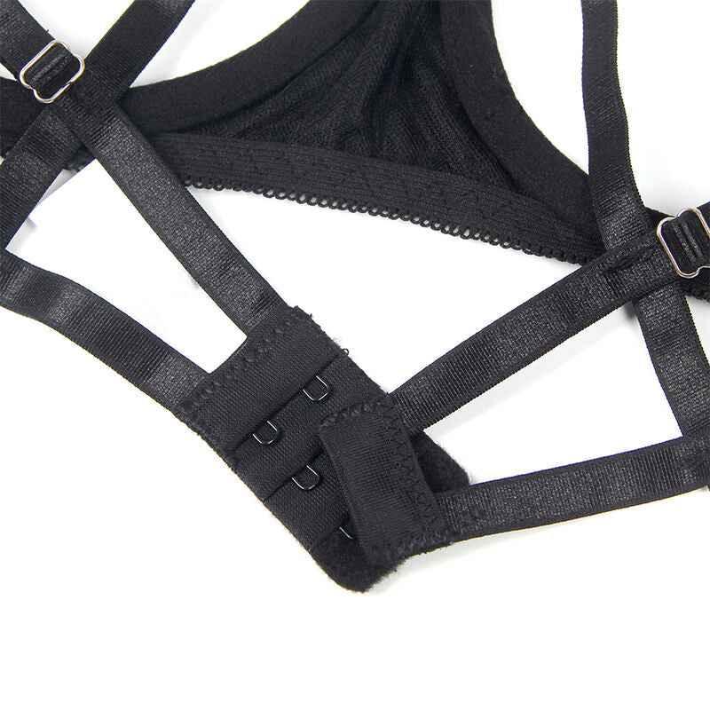 SUBBLIME - 955199 BH-SET MIT VERSTELLBARER SCHWARZER SCHLEIFE S/M - Vanelion Paradise