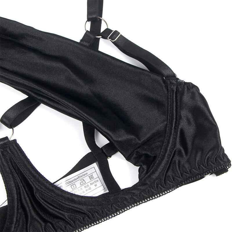 SUBBLIME - 955199 BH-SET MIT VERSTELLBARER SCHWARZER SCHLEIFE S/M - Vanelion Paradise