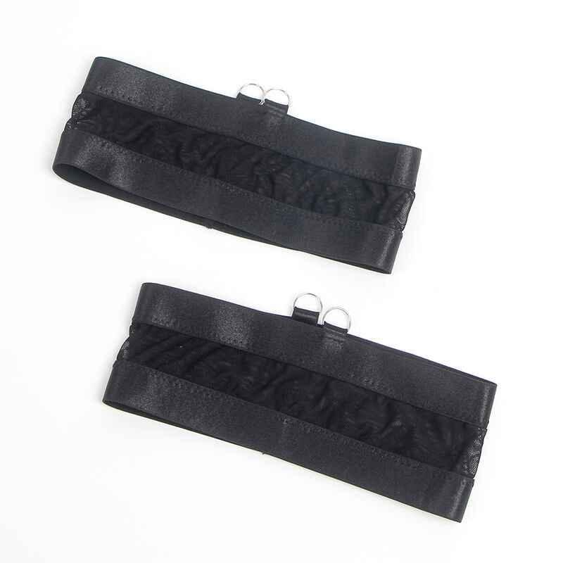 SUBBLIME - 955243 SCHWARZER BONDAGE-BH MIT STRUMPFBAND-SET L/XL - Vanelion Paradise