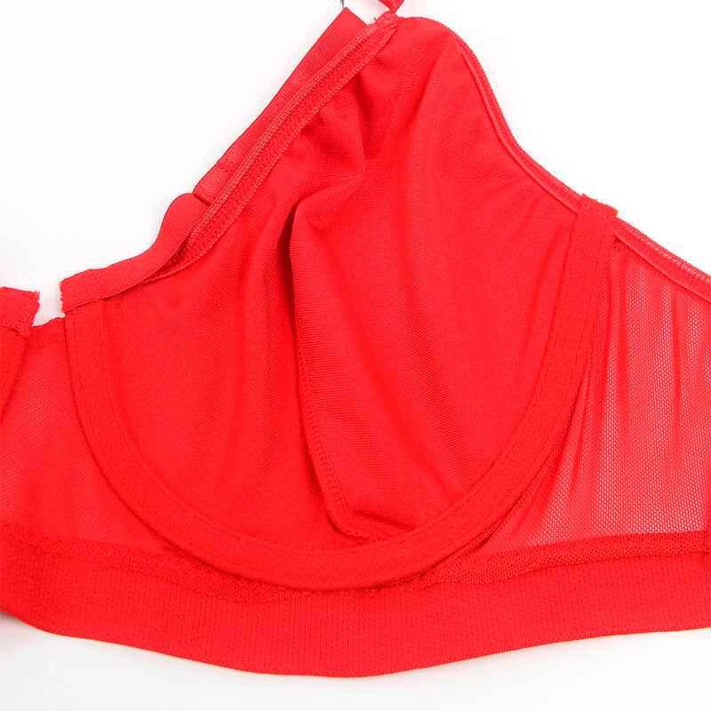 SUBBLIME - 955267 ROTER BONDAGE-BH MIT STRUMPFBAND-SET L/XL - Vanelion Paradise