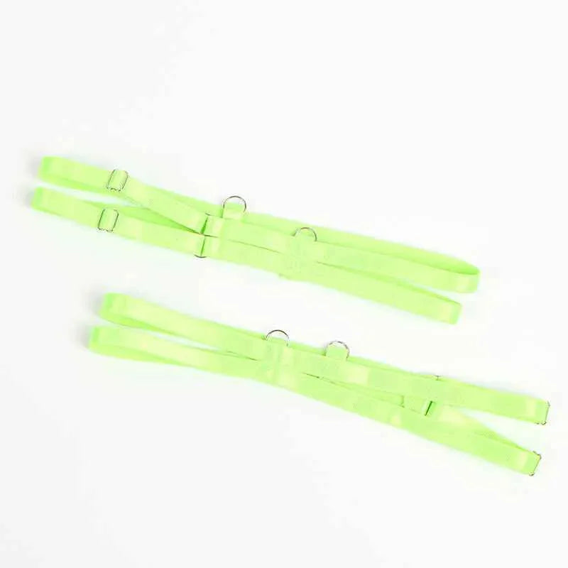 SUBBLIME - 955311 BH-SET MIT SPITZE UND STRUMPFBAND GRÜN UND BLAU S/M - Vanelion Paradise