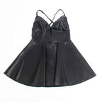 SUBBLIME - 955373 KLEID MIT SCHWARZEN LEDERTRÄGERN S/M - Vanelion Paradise