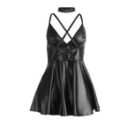SUBBLIME - 955380 KLEID MIT SCHWARZEN LEDERTRÄGERN L/XL - Vanelion Paradise