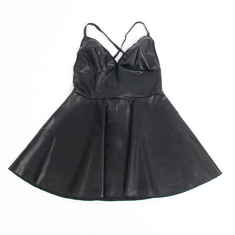 SUBBLIME - 955380 KLEID MIT SCHWARZEN LEDERTRÄGERN L/XL - Vanelion Paradise