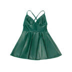 SUBBLIME - 955441 KLEID MIT GRÜNEN LEDERTRÄGERN L/XL - Vanelion Paradise