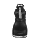SUBBLIME - 955489 NECKHOLDER-KLEID MIT TRANSPARENZEN, SCHWARZ, L/XL - Vanelion Paradise