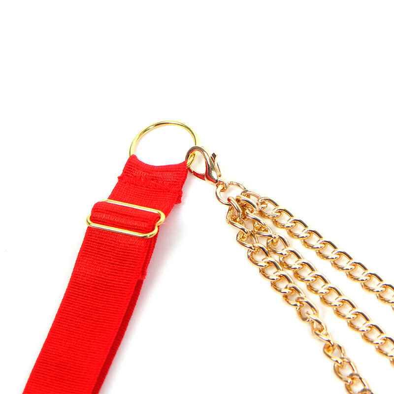 SUBBLIME - 955526 BH-SET MIT KETTEN UND MESH-HERZ ROT L/XL - Vanelion Paradise