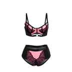 SUBBLIME - 955588 ROSA LACKLEDER MESH ZIPPER BH SET L/XL - Vanelion Paradise