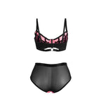 SUBBLIME - 955588 ROSA LACKLEDER MESH ZIPPER BH SET L/XL - Vanelion Paradise