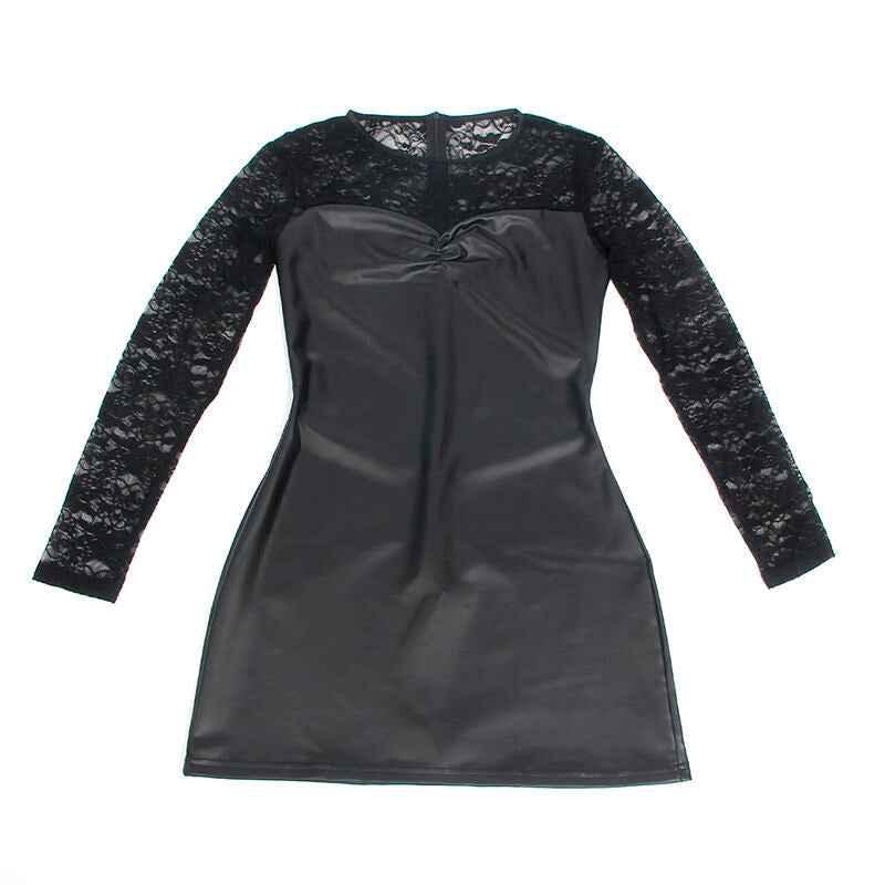 SUBBLIME - 955601 LANGÄRMELIGES KLEID MIT SCHWARZER SPITZE L/XL - Vanelion Paradise