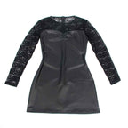 SUBBLIME - 955601 LANGÄRMELIGES KLEID MIT SCHWARZER SPITZE L/XL - Vanelion Paradise