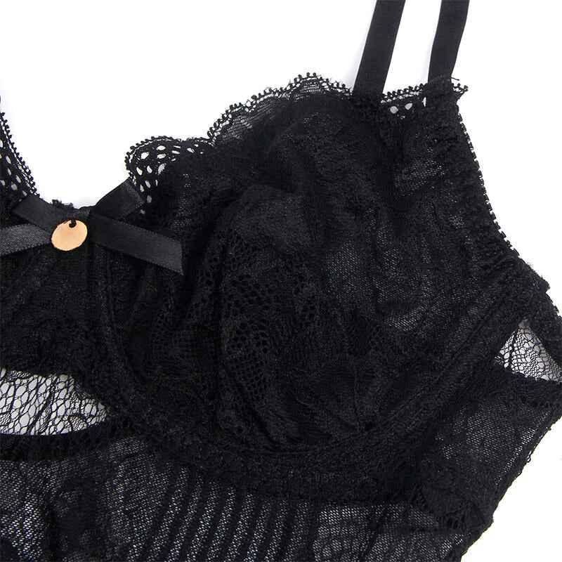 SUBBLIME - 955625 SPITZEN-BODYSUIT MIT UNTERTEILVERSCHLUSS SCHWARZ L/XL - Vanelion Paradise