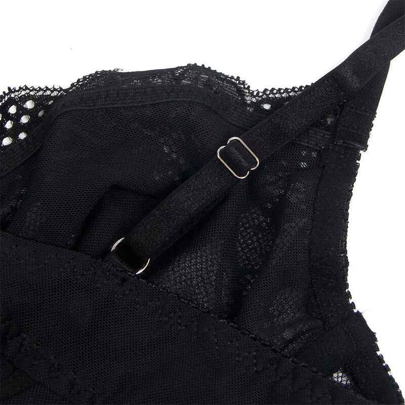 SUBBLIME - 955625 SPITZEN-BODYSUIT MIT UNTERTEILVERSCHLUSS SCHWARZ L/XL - Vanelion Paradise