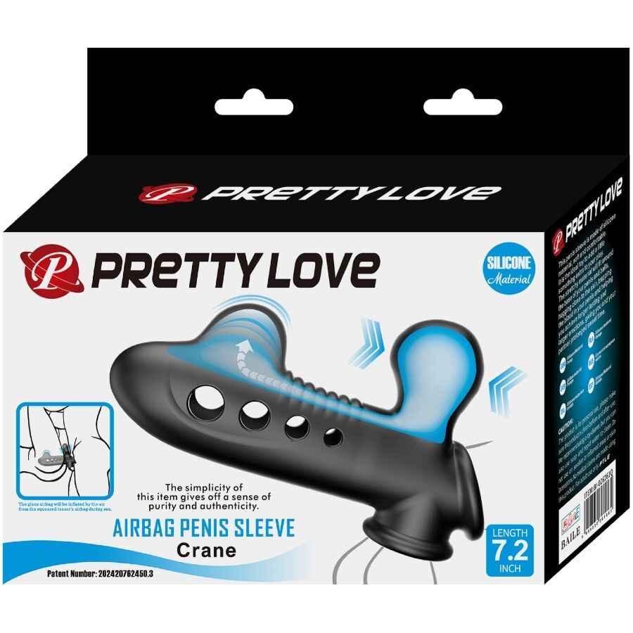 PRETTY LOVE - CRANE PENISHÜLLE MIT AIRBAG SCHWARZ - Vanelion Paradise