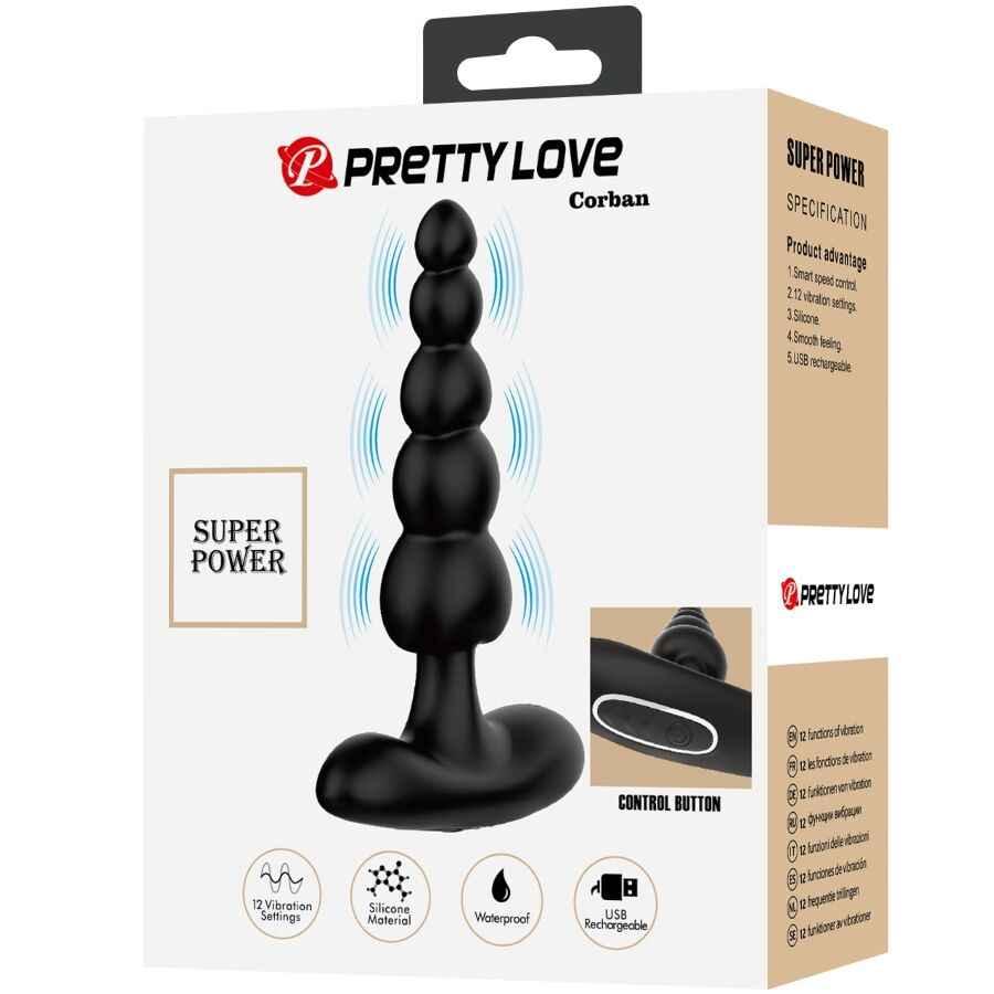 PRETTY LOVE - CORBAN ANALVIBRATOR 10 VIBRATIONEN SCHWARZ - Vanelion Paradise
