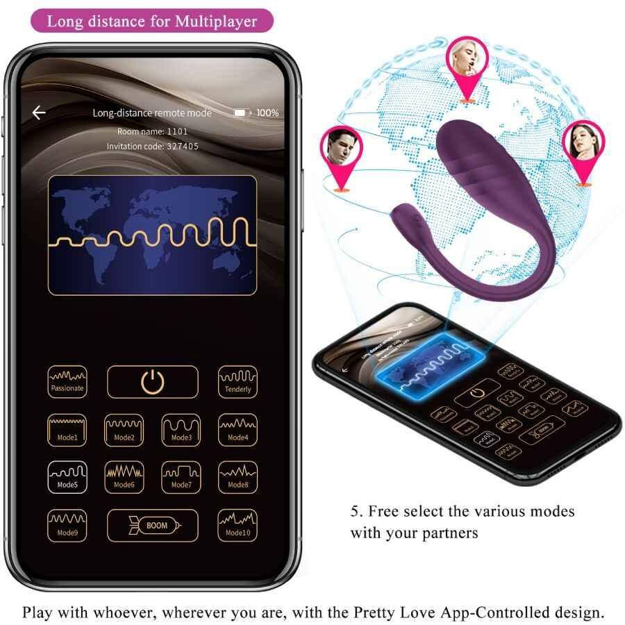 PRETTY LOVE - LEVIATHAN APP-GESTEUERTER VIBRATOR LILA - Vanelion Paradise