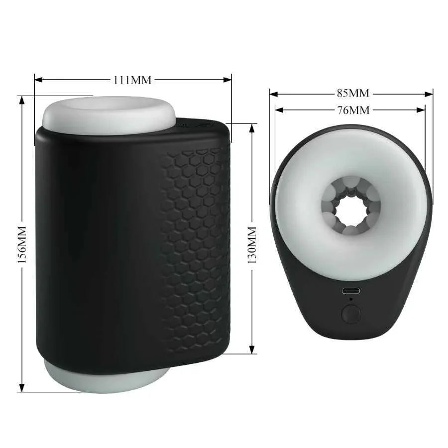 PRETTY LOVE - DJ GIRL MÄNNLICHER MASTURBATOR MIT VIBRATION 5 EINSTELLUNGEN NEGRO - Vanelion Paradise