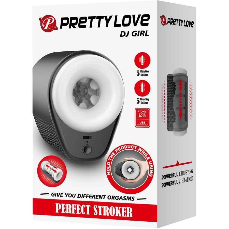 PRETTY LOVE - DJ GIRL MÄNNLICHER MASTURBATOR MIT VIBRATION 5 EINSTELLUNGEN NEGRO - Vanelion Paradise