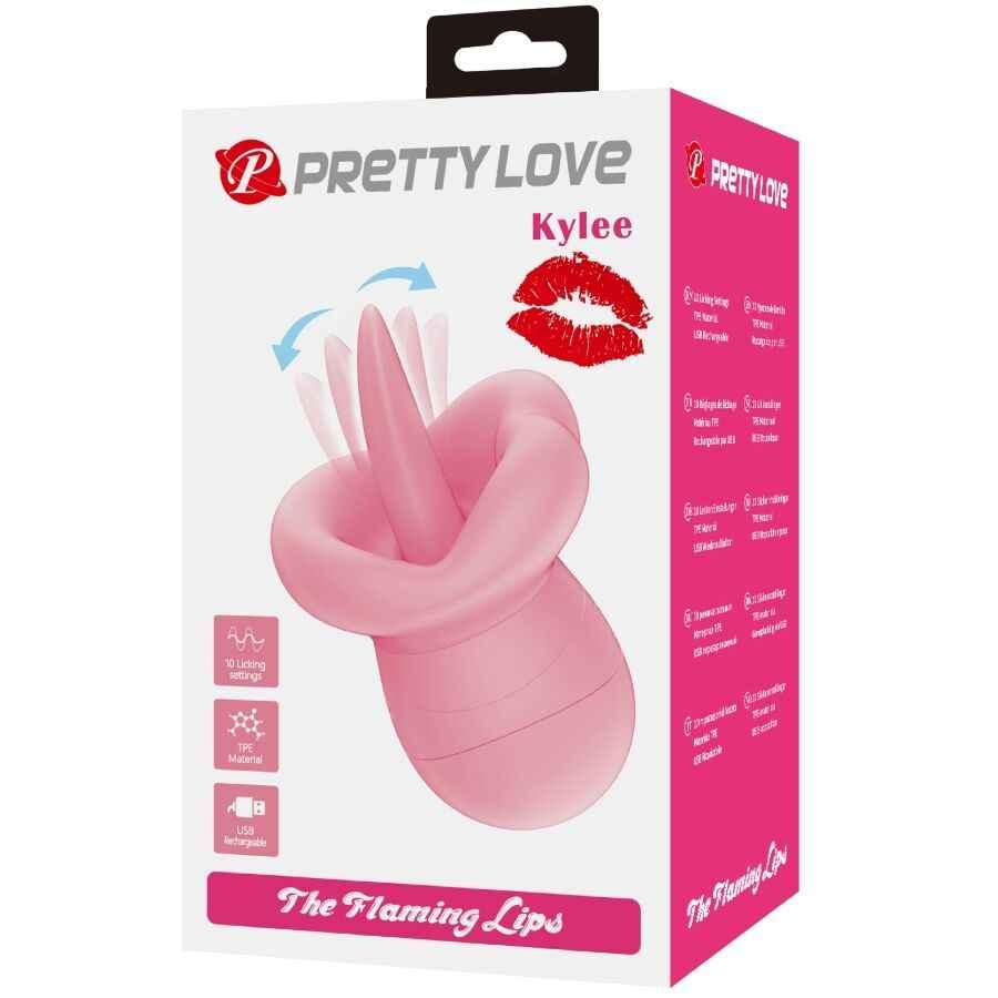 PRETTY LOVE - KYLEE ZUNGEN-KLITORIS-STIMULATOR 10 VIBRATIONEN NUDE PINK - Vanelion Paradise