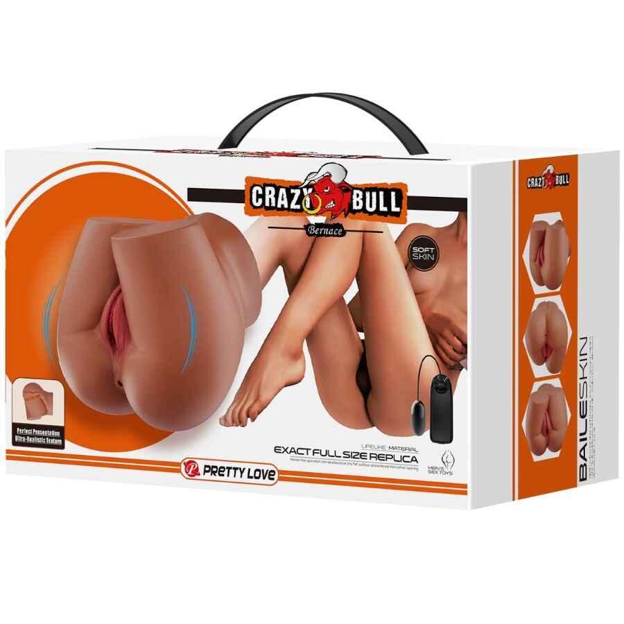 CRAZY BULL - BERNACE ASS VIBRATOR MIT REALISTISCHER VAGINA UND ANUS FLESH FERNBEDIENUNG - Vanelion Paradise