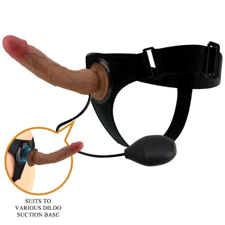 PRETTY LOVE - KYTON UNIVERSAL HARNESS SLIP MIT SQUIRTING DILDO 19 CM MULATO - Vanelion Paradise