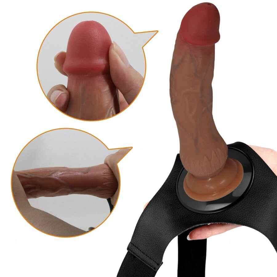PRETTY LOVE - KYTON UNIVERSAL HARNESS SLIP MIT SQUIRTING DILDO 19 CM MULATO - Vanelion Paradise