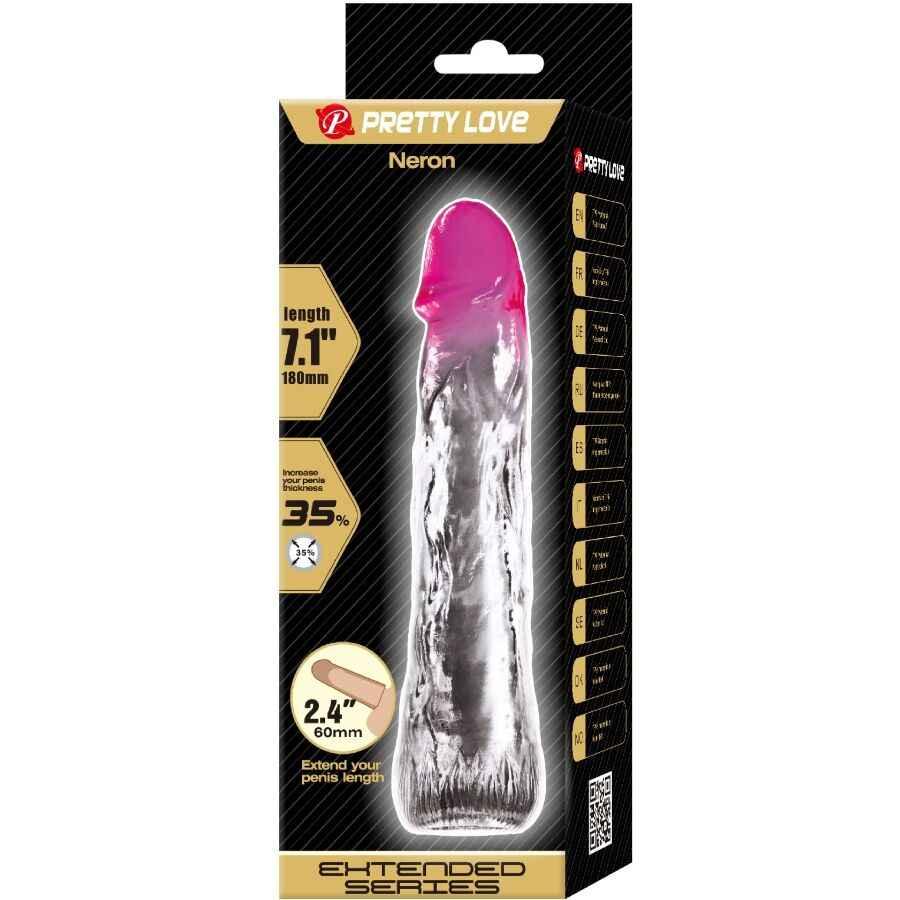PRETTY LOVE - NERON REALISTISCHE 6 CM PENISVERGRÖSSERUNGSHÜLSE ROSA - Vanelion Paradise
