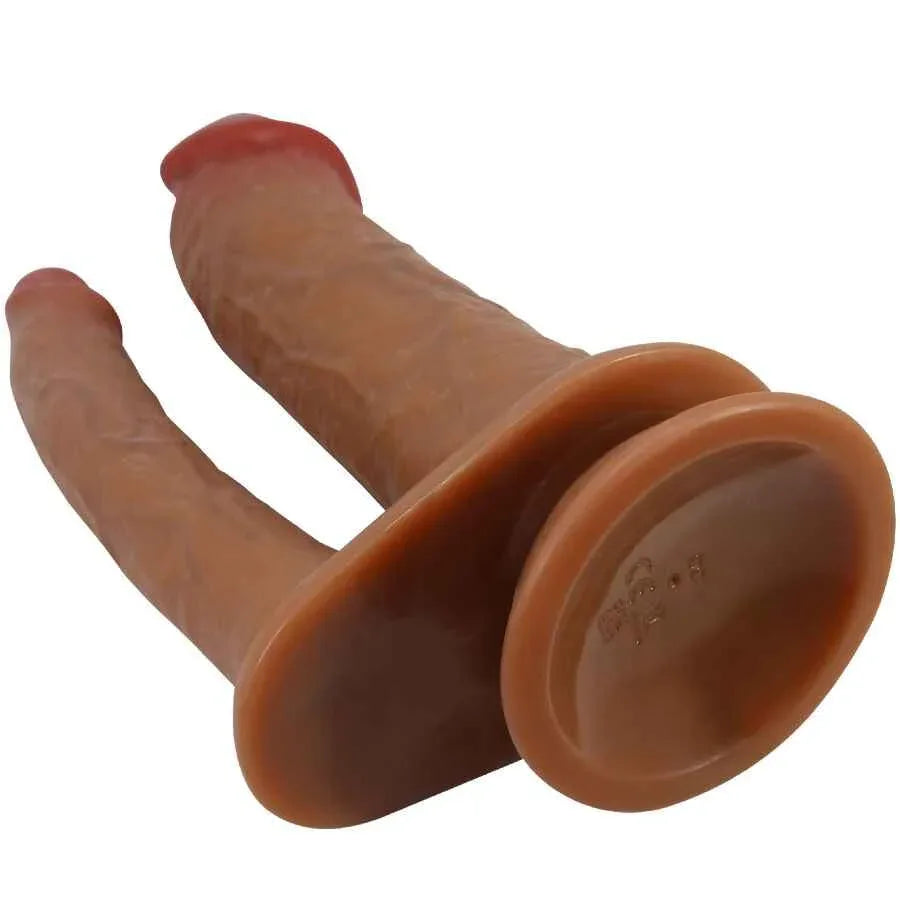 PRETTY LOVE - HULBERT DOPPELTER REALISTISCHER DILDO MIT VIBRATION MULATO - Vanelion Paradise