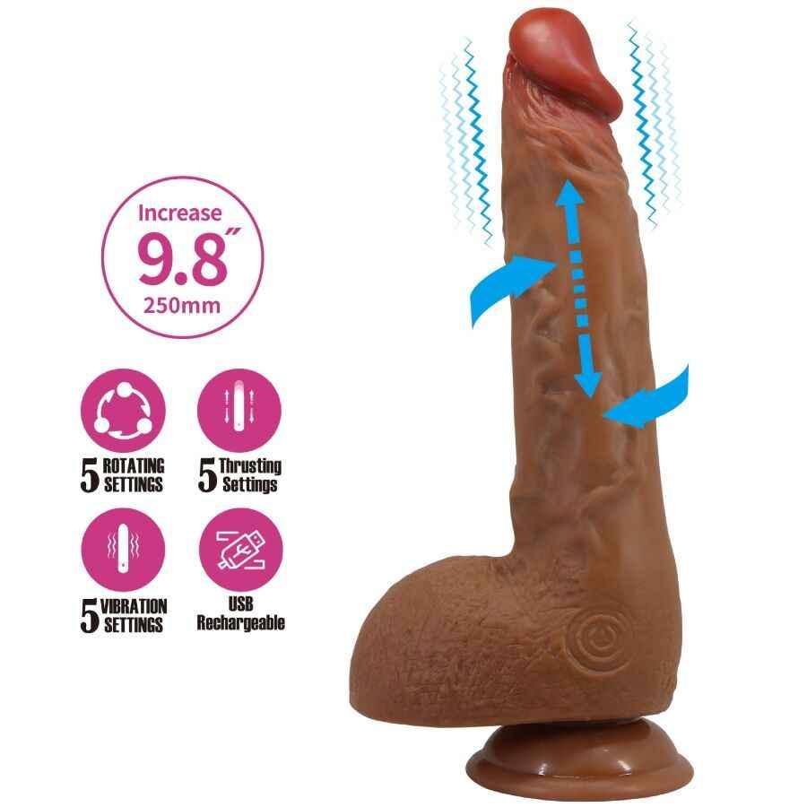 BAILE - SCHÖNER WILKS 5 EINSTELLUNGEN REALISTISCHER VIBRATOR 25 CM MULATO - Vanelion Paradise