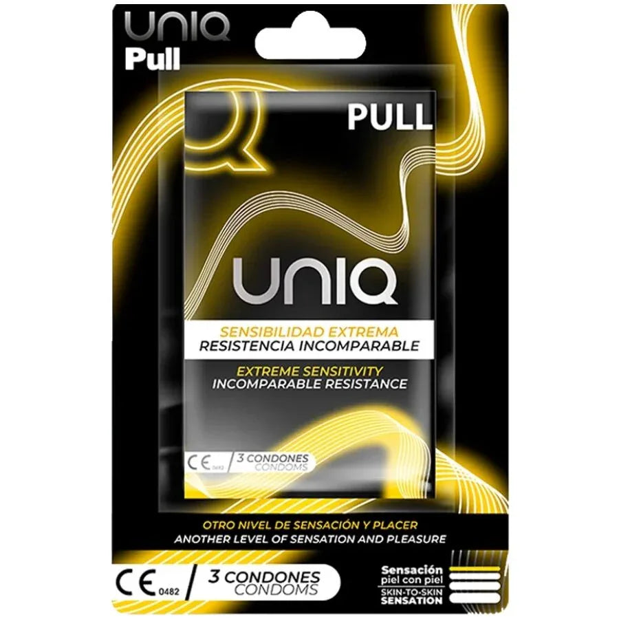 UNIQ Pull Kondome (3 Stk) – Latexfrei mit Zugbändern - Vanelion Paradise
