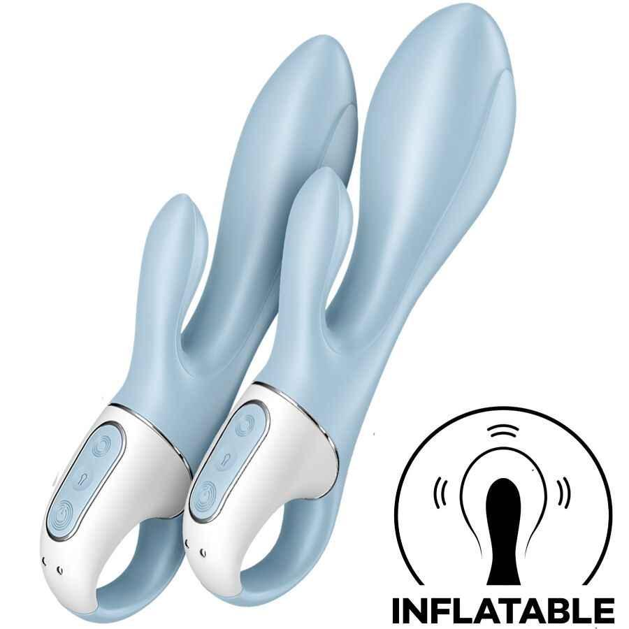 SATISFYER - AIR PUMP BUNNY 1 AUFBLASBARER KANINCHENVIBRATOR BLAU - Vanelion Paradise