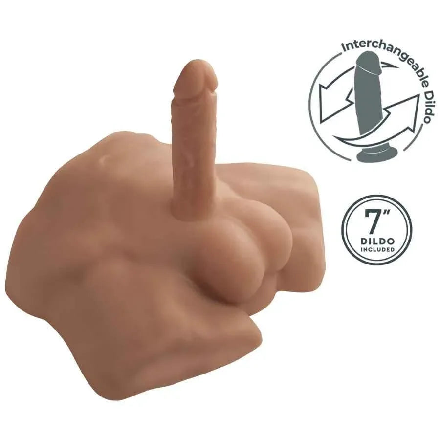 SILEXD - APOLLO S REALISTISCHER MÄNNLICHER HALBTORSO KARAMELL - Vanelion Paradise